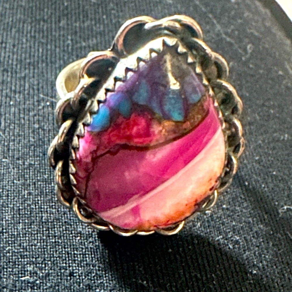 NWT Sterling Silver Purple Dhalia Adjustable Ring